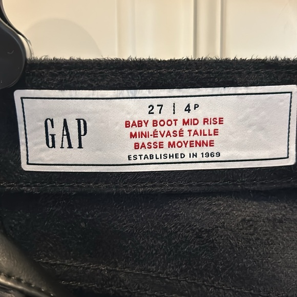 GAP Black Faux Leather Baby Boot Midrise Pant size 4P | 27 - Picture 4 of 6